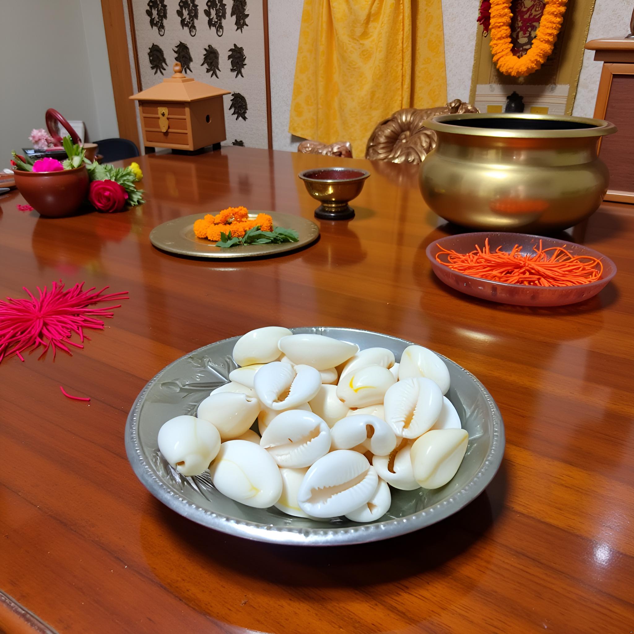 Shrichand Kaudi – Sacred Cowrie Shells for Mahalakshmi, Vishnu & Kuber Puja (100g) - Image 5