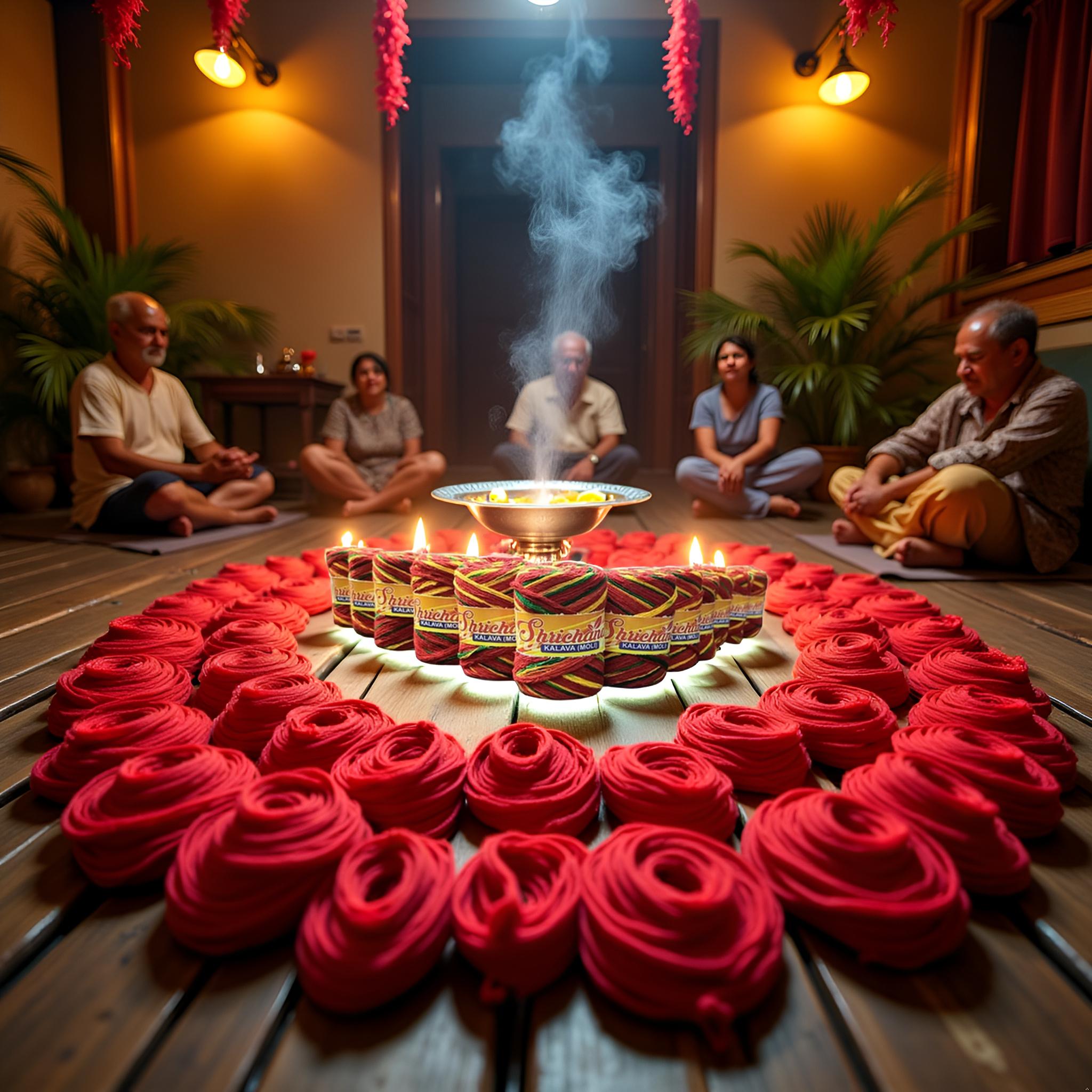 Traditional Moli Kalawa – Red Yellow & Red Yellow Green Thread for Puja and Rituals(Pack of 12) - Image 18