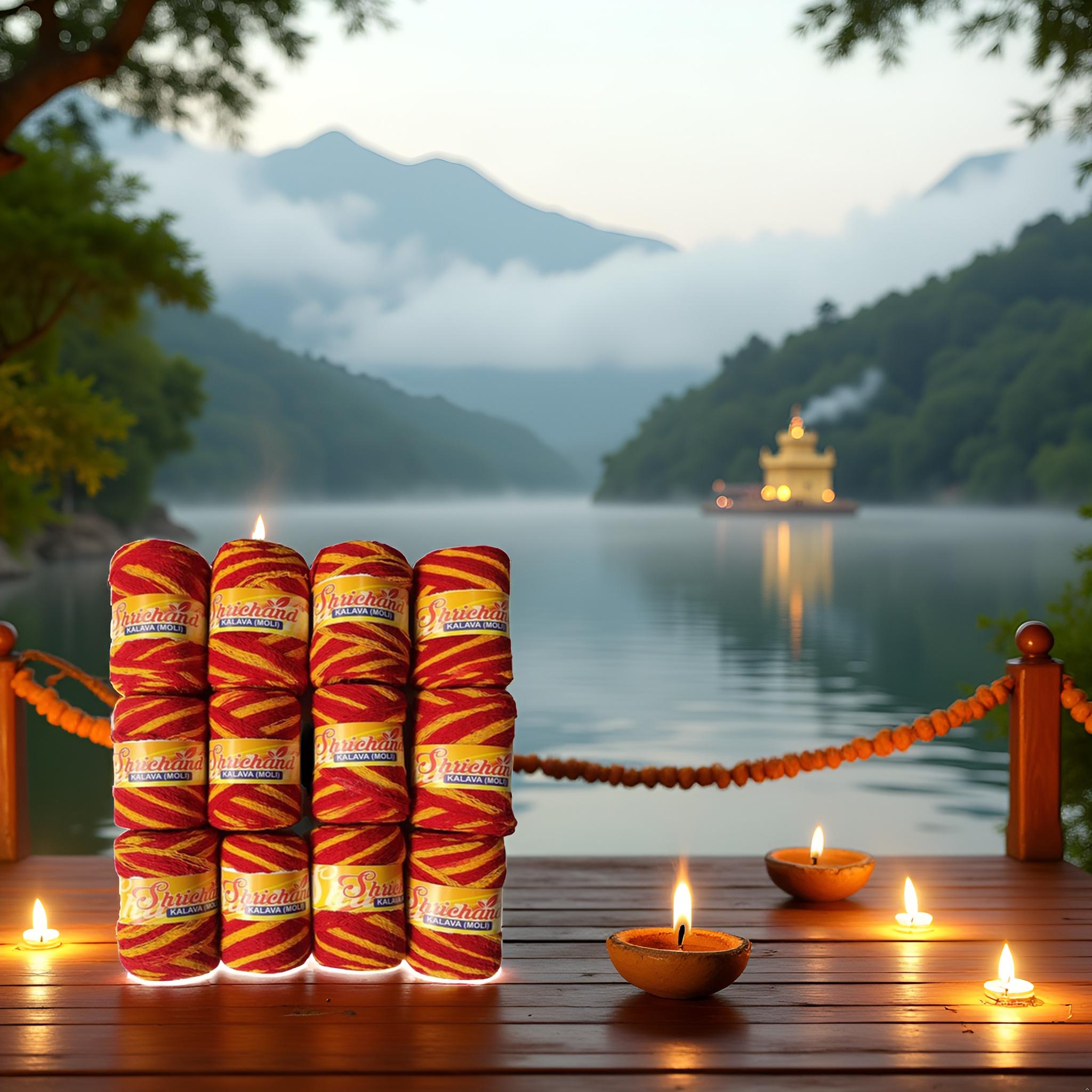 Traditional Moli Kalawa – Red Yellow & Red Yellow Green Thread for Puja and Rituals(Pack of 12) - Image 7