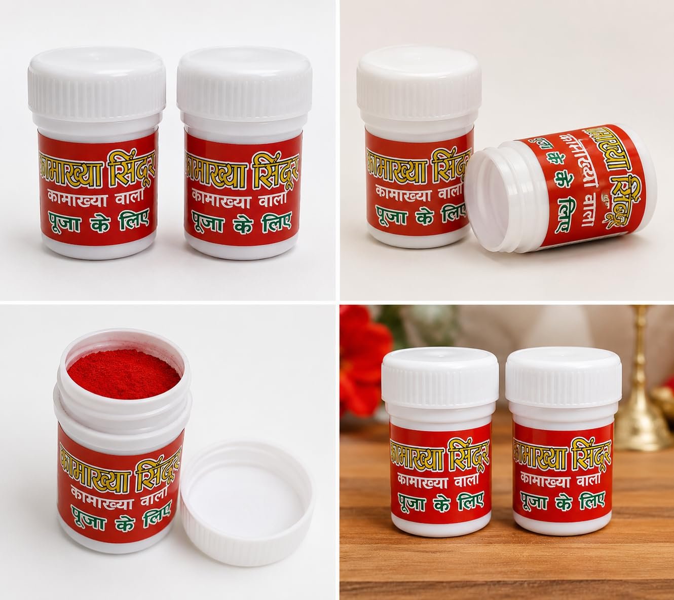 Original Kamakhya Sindoor for Puja (Kamiya Sindoor) – Authentic Red Vermilion from Kamakhya Devi for Tilak, Ambubachi & Marital Bliss | Kamakhya Wala Kumkum (5g Bottle) Pack of 2 - Image 2