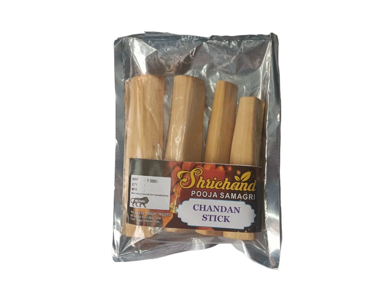 Original Mysore Chandan Sticks (Pack of 4, Total 120-150g) - Big Size Pure Sandalwood Lakdi for Pooja, Tilak & Paste - Natural & Authentic Wood for Havan & Meditation - Image 4