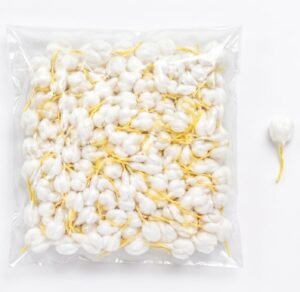 Premium Cotton Phool Batti, Yellow Diya Wicks for Ghee Lamps, Oil Lamps, Puja and Aarti