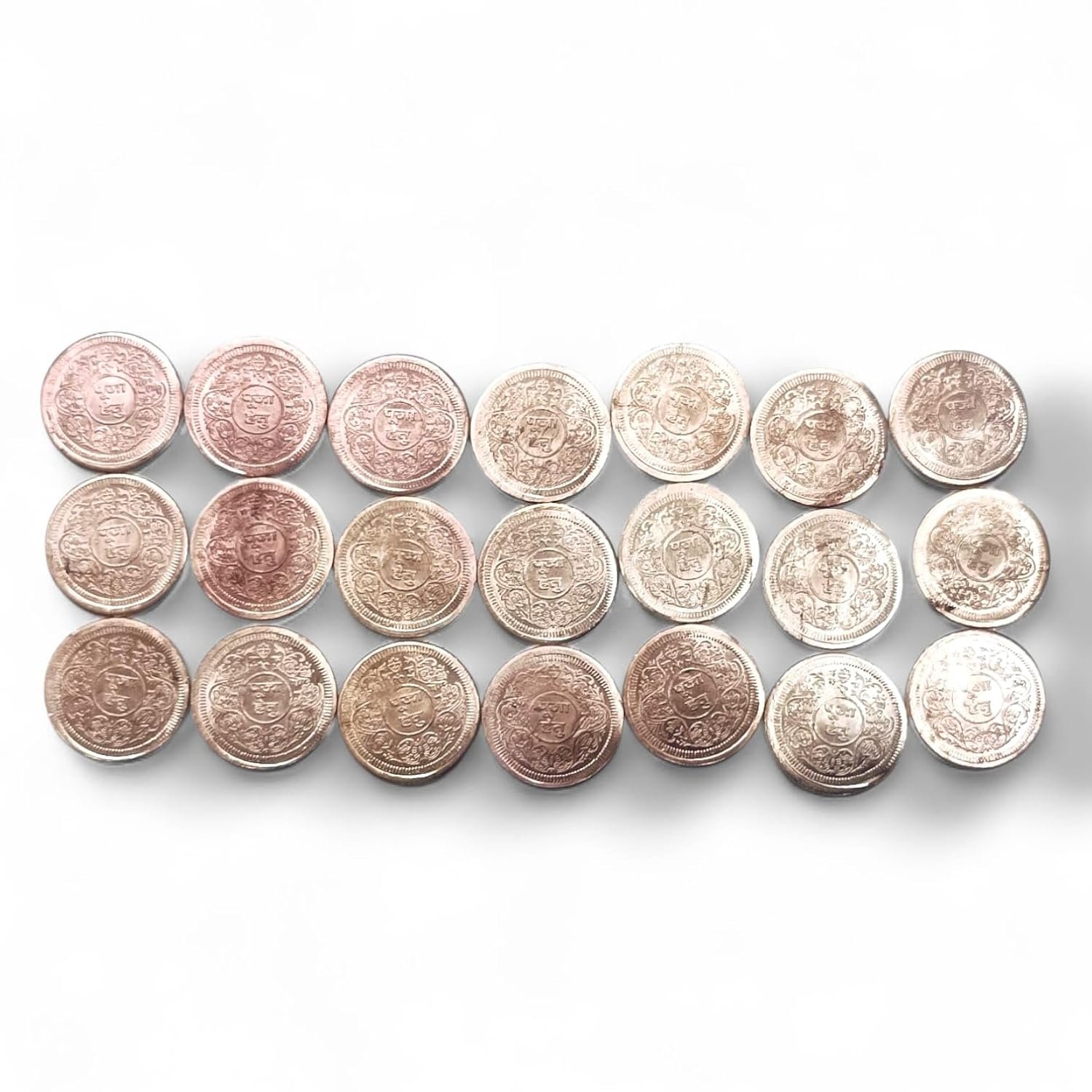 Pure Copper Coin Set of 21 | Sikka for Pooja, Astrological & Lal Kitab Remedy | Sacred Copper Coins for Havan, Vastu, Grah Pravesh, Temple & Daily Pooja